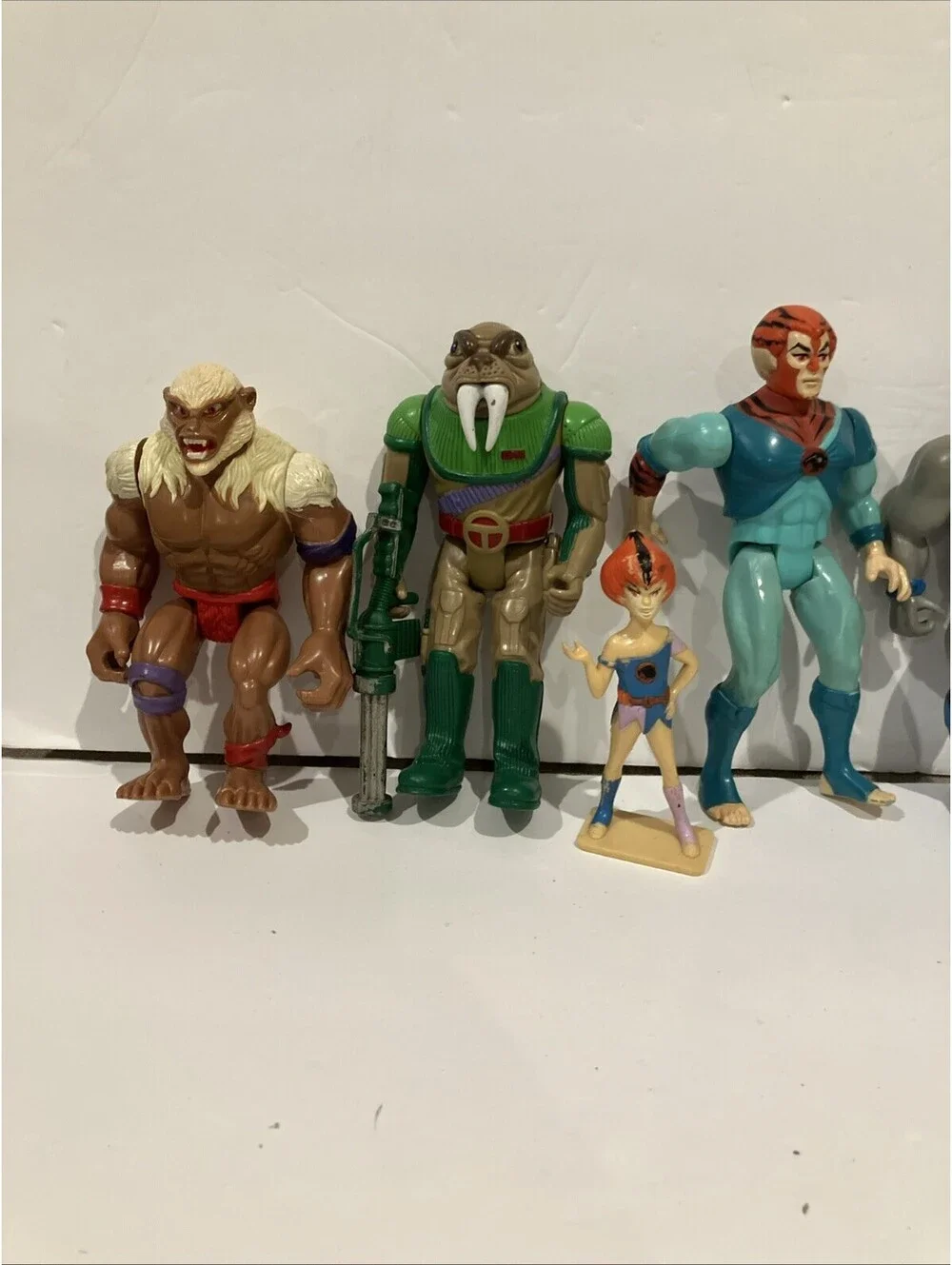 VINTAGE 1985 Thundercats Lot Of 9 Figures Tygra Wilykat Monkian Jackalman Tuska